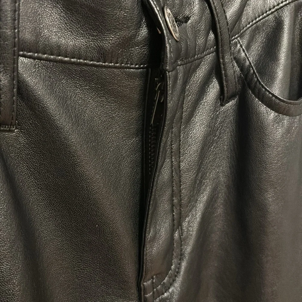 Hollister faux leather high rise flare pants. - Picture 4 of 9